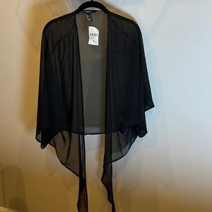 NWT Forever 21 tie front sheer top size S